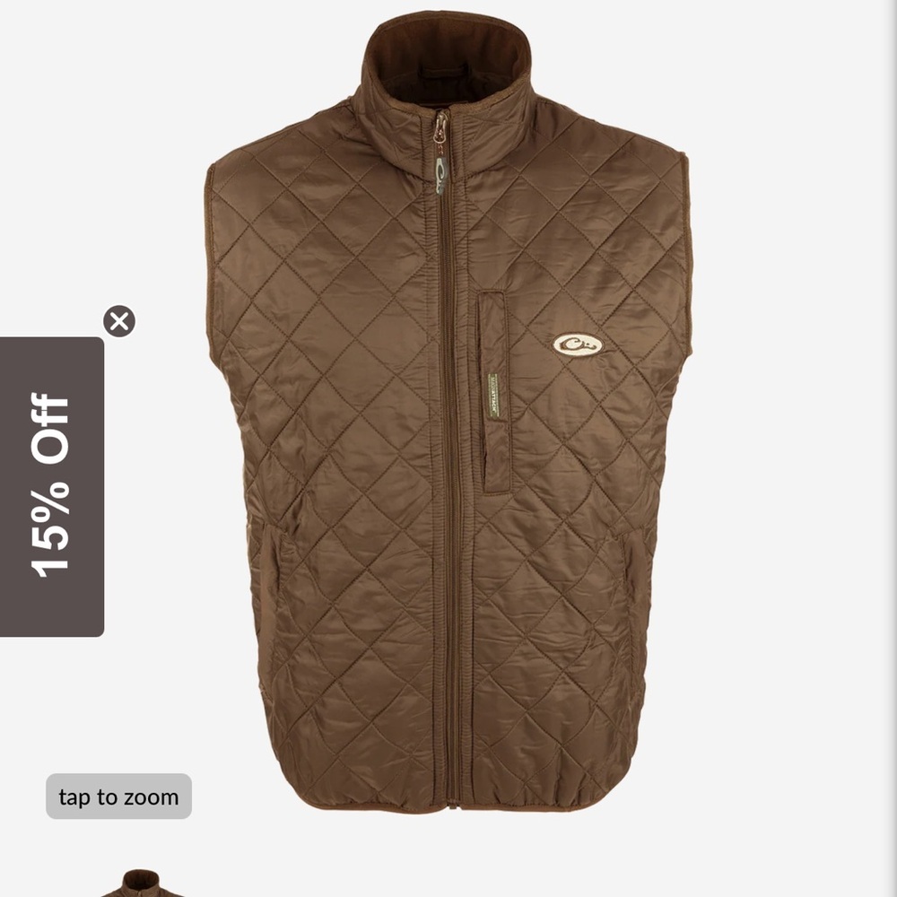 Drake Delta Quilted Fleece lined vest new with tags Duck Hunting Sz XL